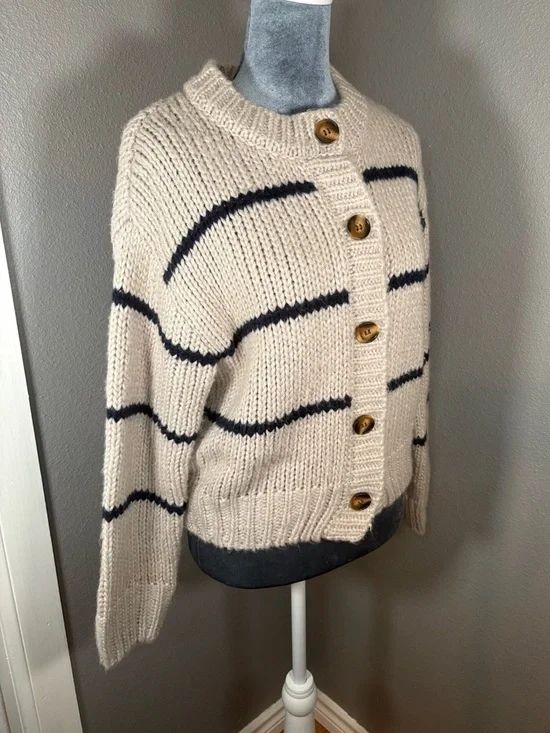 VICI Clement Striped Button-Up Knit Cardigan Sweater Size XS - Picture 7 of 13